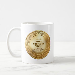 3D Realistische Gouden Medaille Aanpasbare Ondersc Koffiemok