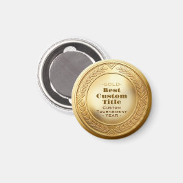 3D Realistische Gouden Medaille Aanpasbare Ondersc Magneet