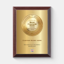 3D Realistische Gouden Medaille Aanpasbare Ondersc