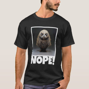 3D Realistische Luiaard Ochtend Mopper Kont Koffie T-shirt