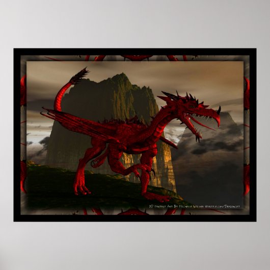 3D Red Dragon Poster (Voorkant)
