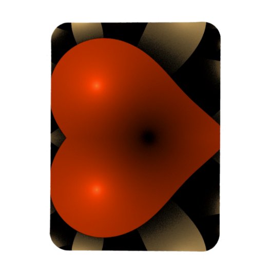 3D Red Heart Magneet (Verticaal)