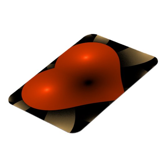 3D Red Heart Magneet (Linkerzijde)