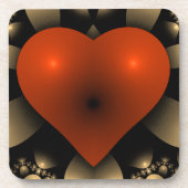 3D Red Heart Onderzetter (Voorkant)