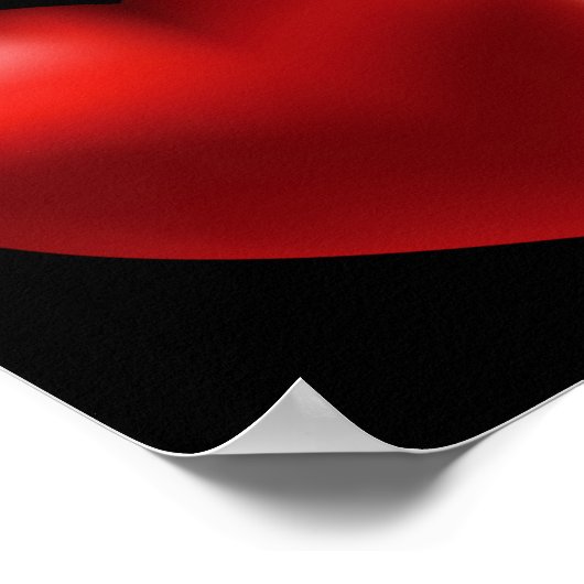3D Red Heart Poster (Hoek)