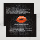 3D Red Lips Beauty Salon Makeup Instruction Tips Briefkaart (Voorkant / Achterkant)