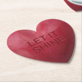 3D Red Snoep Heart Message Gezegde Valentijn Kartonnen Onderzetters (Gekanteld)