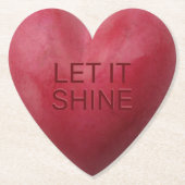 3D Red Snoep Heart Message Gezegde Valentijn Kartonnen Onderzetters (Voorkant)