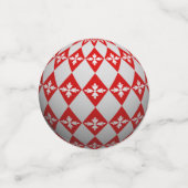 3D Red & White Balls Confetti (Kleine voorkant)