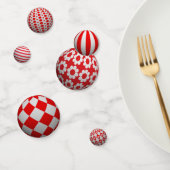 3D Red & White Balls Confetti (Groep)