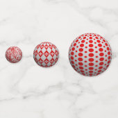 3D Red & White Balls Confetti (Voorkanten)