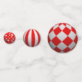 3D Red & White Balls Confetti (Achterkanten)