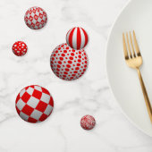 3D Red & White Balls Confetti (Groep)