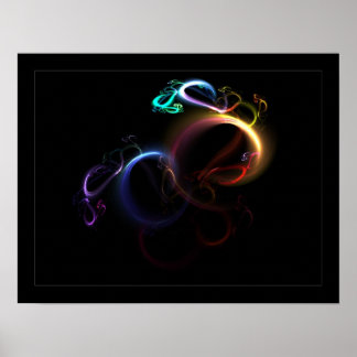 3D Regenboog Poster
