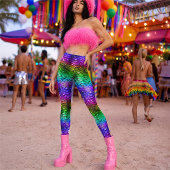 3D Regenboog Zeemeerminnenstaart Leggings Hyperrea