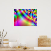 3d regenboogaccentmuurkunst door Halima Ahkdar Poster (Keuken)