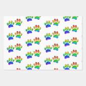 3D-regenboogdog Inpakpapier Vel (Voorkant 3)