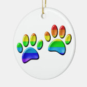 3D-regenboogdog Keramisch Ornament (Links)