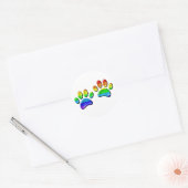 3D-regenboogdog Ronde Sticker (Envelop)