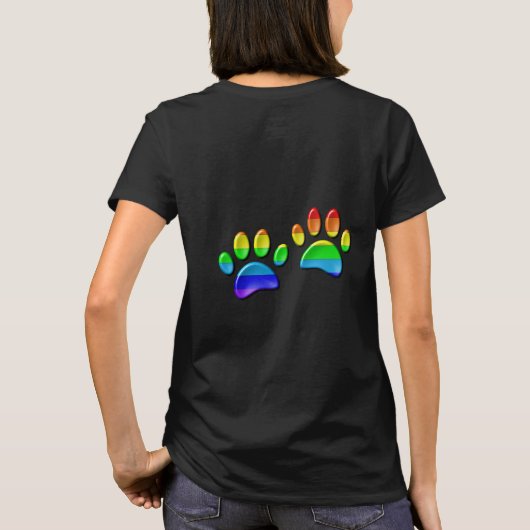 3D-regenboogdog T-shirt (Achterkant)