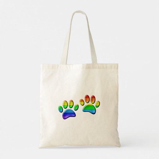 3D-regenboogdog Tote Bag (Achterkant)