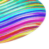 3D-regenboogkleurig abstractiepatroon Snijplank (Hoek)