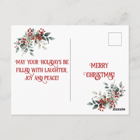 3D Reinders en mensen in het dorp Briefkaart (Achterkant)