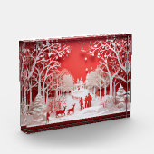 3D Reinders en mensen in het dorp Fotoblokken (Links)