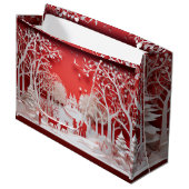 3D Reinders en mensen in het dorp Groot Cadeauzakje (Voorkant Gekanteld)