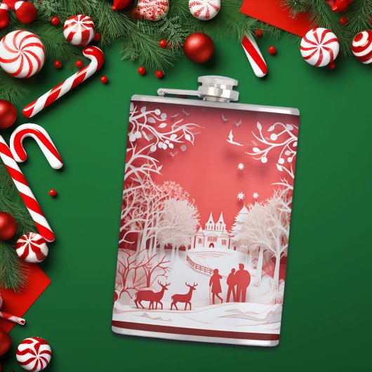 3D Reinders en mensen in het dorp Heupfles