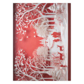 3D Reinders en mensen in het dorp Tafelkleed (Voorkant)