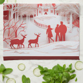 3D Reinders en mensen in het dorp Theedoek (Gevouwen)