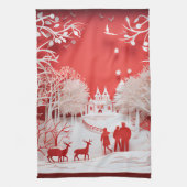 3D Reinders en mensen in het dorp Theedoek (Verticaal)