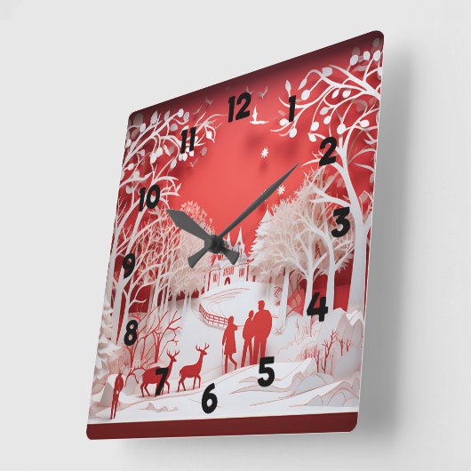 3D Reinders en mensen in het dorp Vierkante Klok (Hoek)