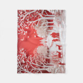 3D Reinders en mensen in Village Baby Fleece Deken (Voorkant)