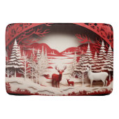 3D Reinders in de winter Badmat (Voorkant)