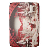 3D Reinders in de winter Badmat (Voorkant Verticaal)