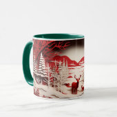 3D Reinders in de winter Mok (Voorkant links)