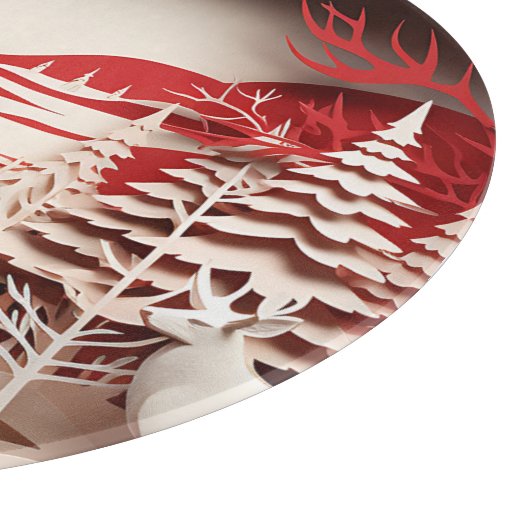 3D Reinders in de winter Snijplank (Hoek)