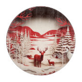 3D Reinders in de winter Snijplank (Voorkant)