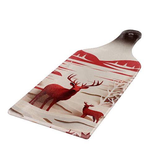 3D Reinders in de winter Snijplank (Hoek)
