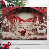 3D Reinders in de winter Snijplank