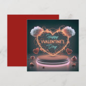 3d render Happy Valentijnsdag Feestdagenkaart (Voorkant / Achterkant)