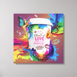 3D Render Wall Art: levendig ontwerp van alcoholin Canvas Afdruk