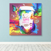 3D Render Wall Art: levendig ontwerp van alcoholin Canvas Afdruk (Insitu (Houten vloer))