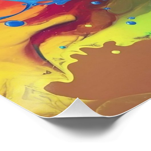 3D Render Wall Art: levendig ontwerp van alcoholin Perfect Poster (Hoek)