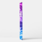 3d rendering, roze blauwe neon geometrische achter Case-Mate iPhone case (Achterkant / Rechts)