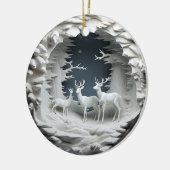 3D rendier kerstornament Keramisch Ornament (Links)