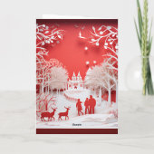 3D rendieren en mensen in dorp Kaart (Achterkant)