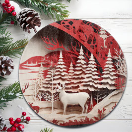 3D rendieren in winterse bos Snijplank